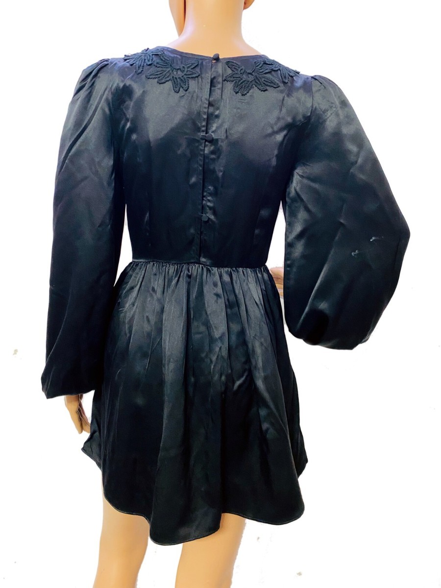 black work mini dress LoveShackFancy Sarajane Sequin Stretch Knit Mini Dress main image 1