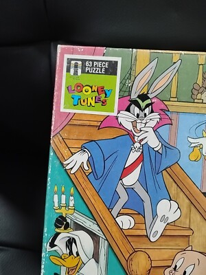 Vintage Looney Tunes Halloween 63 Piece Puzzle Rainbow Works 1990