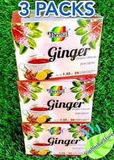 3 Boxes Te de Jengibre Ginger Tea (Zingiber officinale) 75 Bags 0.05oz Black Tea