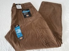 NEW DICKIES MENS RELAXED FIT BROWN CARPENTER JEAN PANTS MANY SIZES AVAILABLE
