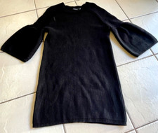 Mink Pink Womens Black Dress Cotton Knit Dress Bell Sleeves Size M