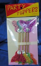 VTG 1960 NOS PKG PARTY FAVOR TOPPERS TISSUE B...