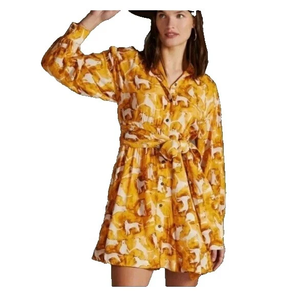 Anthropologie Long Sleeve Casual Shirt Dresses