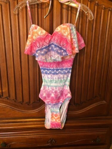 Rainbow Striped Swimwear Op for Women