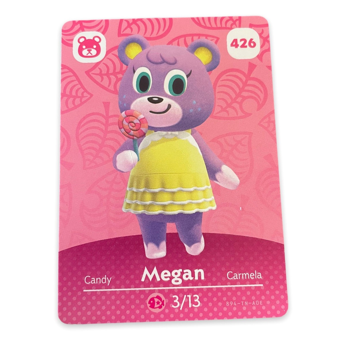 AUTHENTIC Megan Animal Crossing Villager Card New Horizons Amiibo
