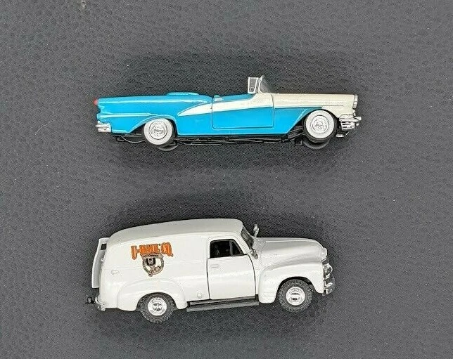 De colección Road Champs 1955 Oldsmobile Starfire 1954 Panel Van Diecast Nuevo Foto 3 de 4