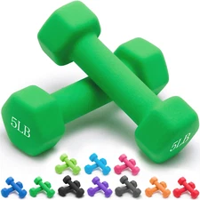 Weights Dumbbells 10 Colors Options Compatible with Set of 2 Neoprene Dumbbells