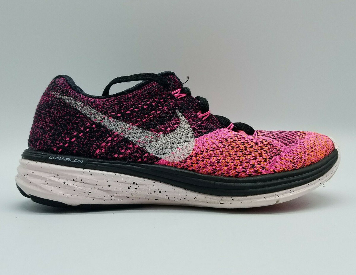 Nike Flyknit Lunar 3 Women's Size 5 Running Shoes Black