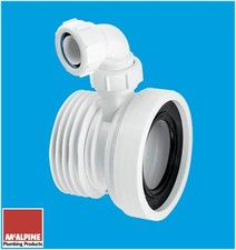 Pan Outlet Connector with Basin Waste Pipe Inlet 110mm Plastic Soil
