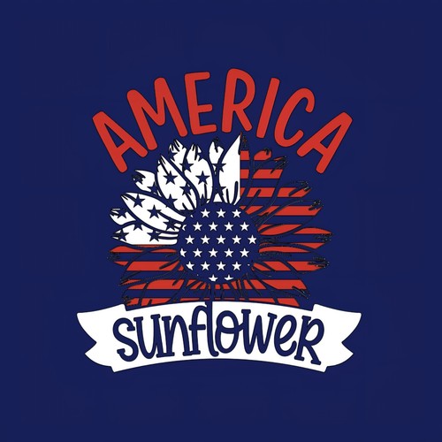 American Sunflower Short Sleeve Unisex Tshirt Color Select America Pride - Picture 4 of 14