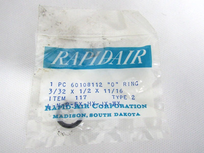 RAPIDAIR 1 PCS 60108112 O RING 3/32 X 1/2 X 11/16
