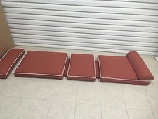 Frontgate Tri 3 Fold Outdoor Patio Chaise Lounge Chair Headrest 25x78 Terracotta