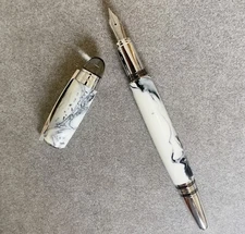High Grade Crystal Head Walker Series White Painting Color Fountain Pen #10
