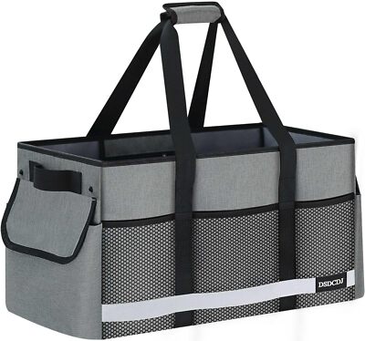 Standing Extra Large Utility Tote Bag with Reflective Strip Standing Reusable...