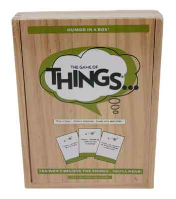 The Game Of Things Humor In A Box Parker Brothers Wood Crate 4+ Players NEW