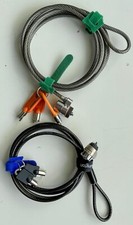 Lot Of 2 Kensington Keyed Laptop Lock W/Slim Pivoting Lock Head. HP/Lenovo/Acer