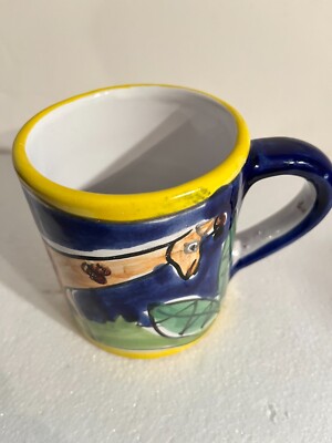 New Starbucks  8 oz Giraffe Hand Painted Ceramic Expresso Coffee Mug  Italy