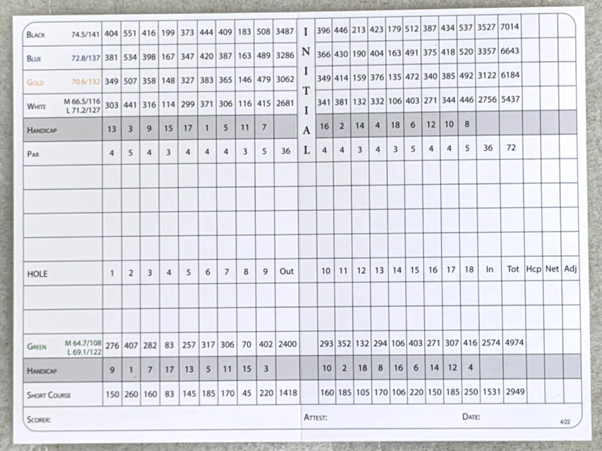 Golden Bear Hilton Head Scorecard Factory Sale
