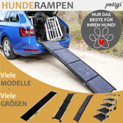 Hunderampe für Auto Hunde Rampe Hundetreppe SUV rutschfest Auswahl petigi