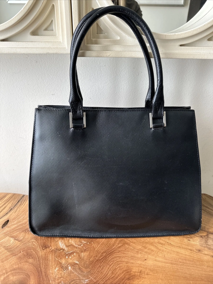 Bottega Veneta Rare Vintage All Black Leather Marco Polo Satchel