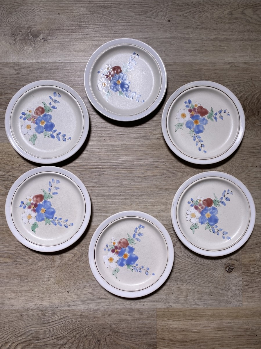 Vintage Jepcor International Stoneware 449 Jasmine Set Of 6 Salad