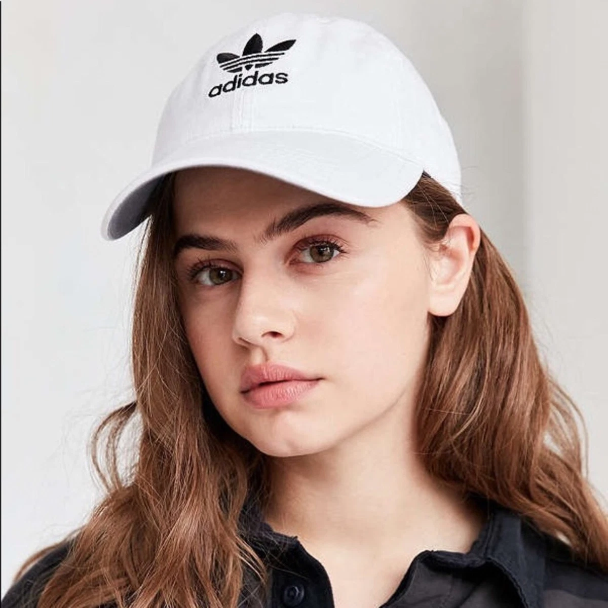 Women\'s Adidas Originals Trefoil Relaxed Strap Back Cap Dad Baseball Hat  White | eBay | Baseball Caps