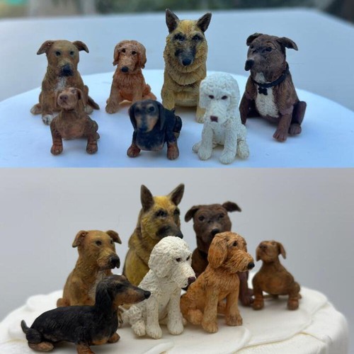 Personalized Dog Figurines - Custom Air Dry Clay Cake Topper for Weddings, Birth - Bild 4 von 10