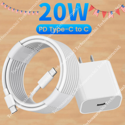 20W USB C Fast Charger PD USB C To Type C Cable Power Adapter For iPad Pro Air