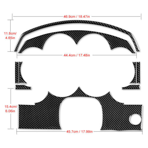 Black Speedometer Frame Carbon Fiber Sticker For Dodge Magnum Charger 2008-2010 - Bild 2 von 6