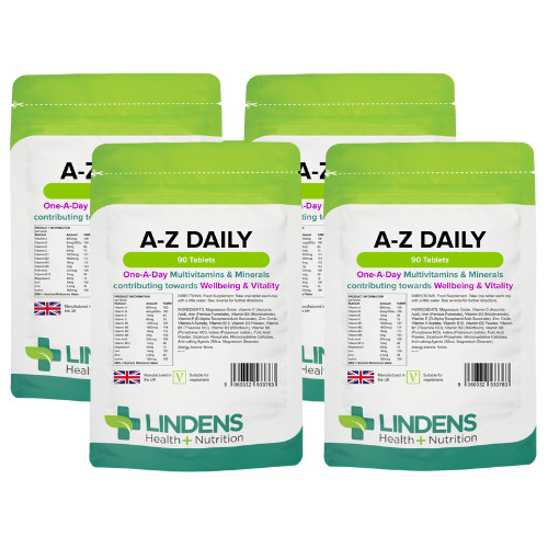Lindens Multivitamin A-Z Daily Tablets - 360 Pack - One-A-Day - UK Made - Image 2