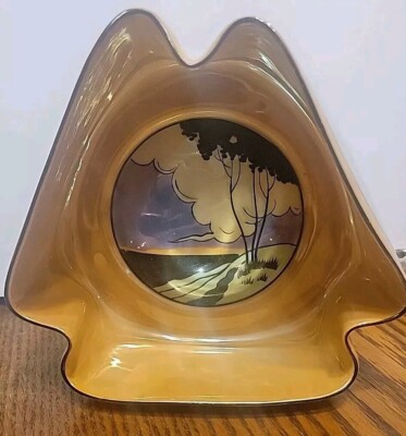 Meito China Hand Painted Lustreware Peach  Bowl High Sides 6''×6.5''