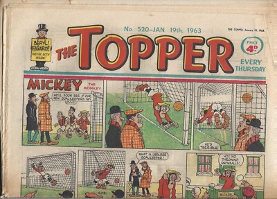 THE TOPPER COMIC + COA No 520 - 19 January 1963 VINTAGE & ORIGINAL PERFECT GIFT