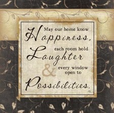 Ceramic Backsplash Tile Mural Inspirational Kitchen/Bathroom - Happiness II