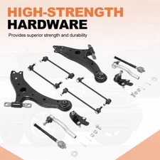 12x Front Lower Control Arm Ball Joints Tie Rods Sway Bar for 07-11 Toyota Camry