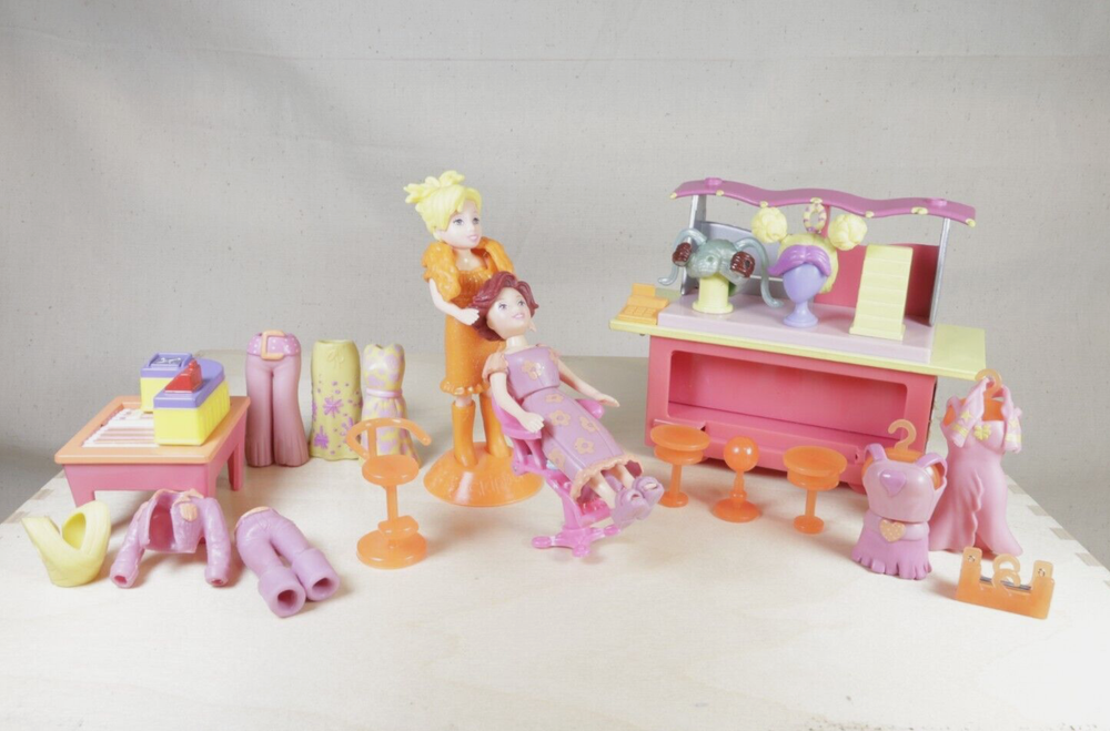Polly Pocket: Orange Crush Hair Salon—Dolls, Clothes, Furniture + More!
