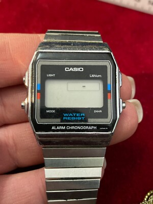 Casio A 156 w Alarm Chronograph Wristwatch Watch Mens Width 3 cm #3408 |  eBay