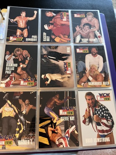 1995 WCW Main Event Cardz Complete Card Set promo coupon ex condition RARE CARDS - Picture 3 of 13