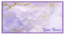 Purple lavender marble print VINYL Checkbook Cover Personalized