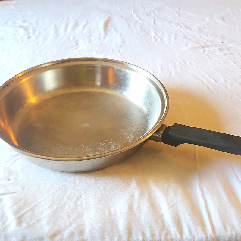 EKCO Flint 10in Stainless Steel Frying Pan Skillet Silver/Black Long Handle