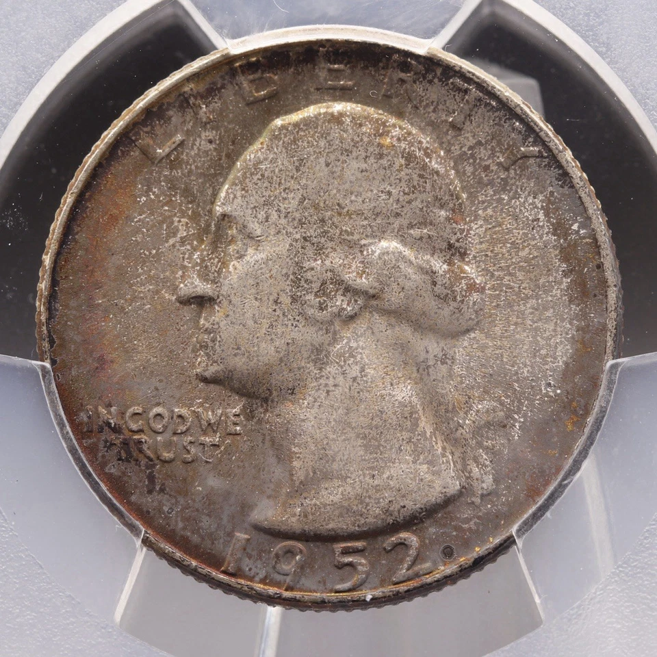 1952-S Washington Quarter PCGS MS67+ CAC • Multi-Color Toned Gem - Image 4 of 4
