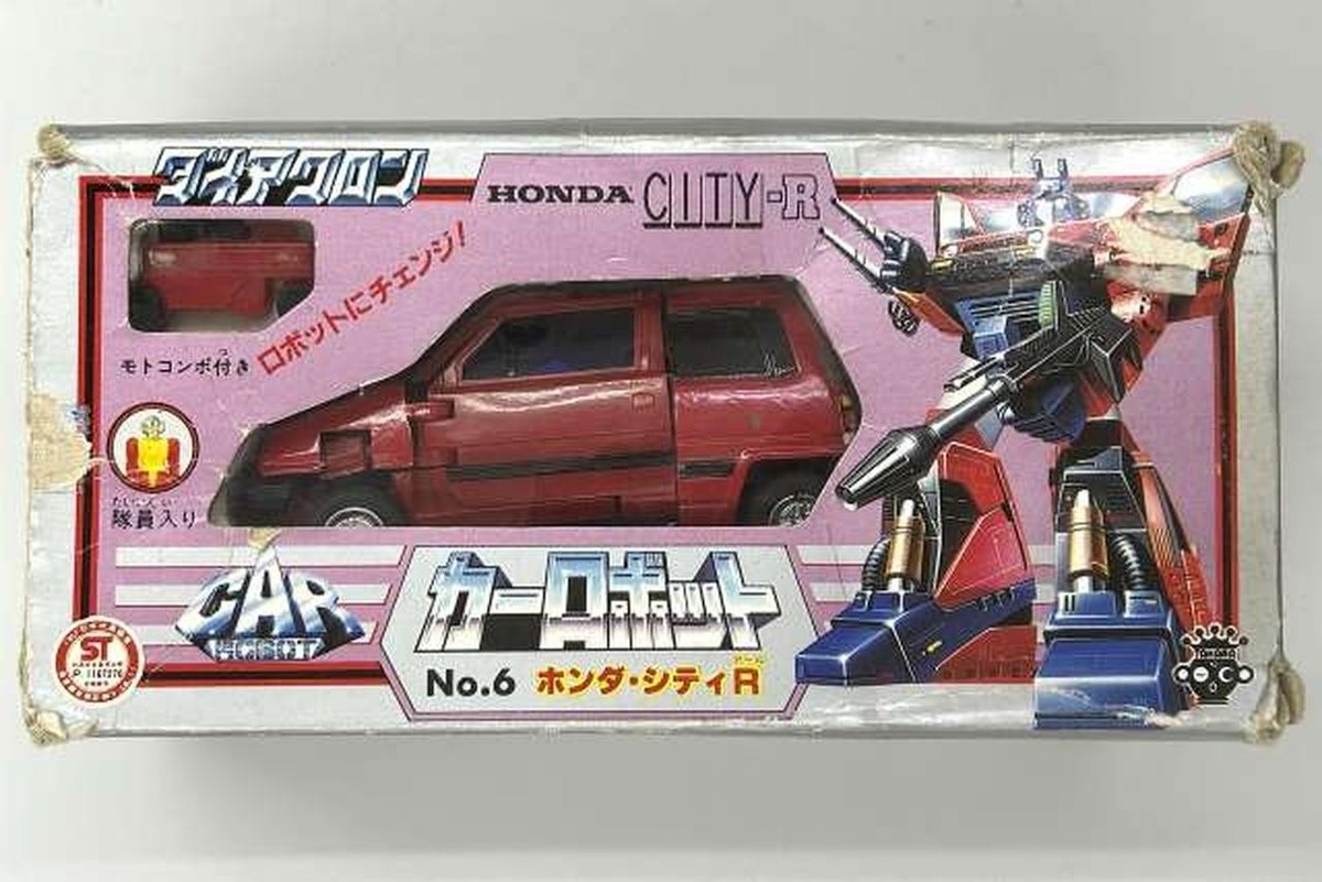 昭和レトロ　希少　ダイアクロン　HONDA CITY-R No.6 カーロボット TAKARA Diaclone Car Robot No.6 Honda City R Vintage Transformer