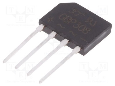 Ifsm: 90A Brückengleichrichter: einphasig Urmax: 800V If: 3A