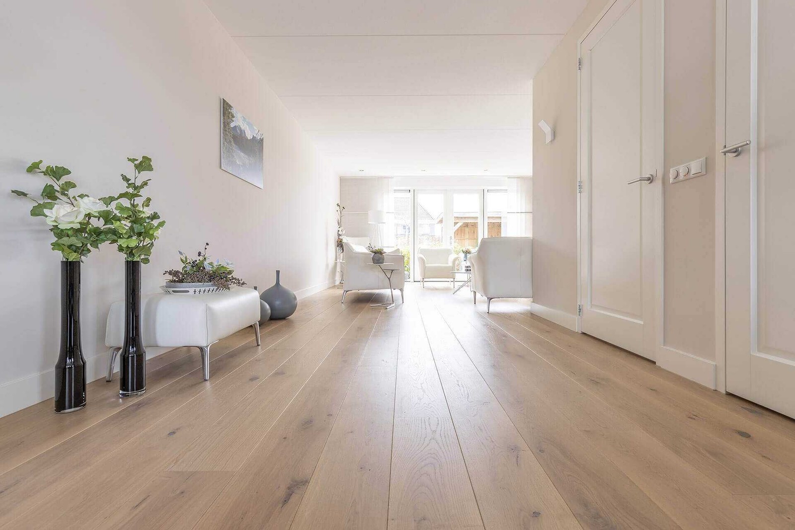 Parquet flottant contrecollé PARIS XXL pose rapide sans colle grand salon