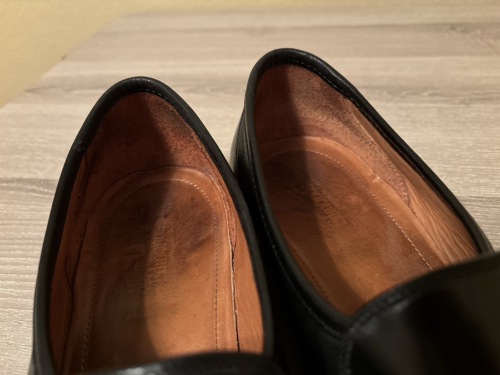 Allen Edmonds Bergamo Loafers 12B Black Leather Dress Shoes Career Business Work