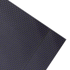 2 St&uuml;ck 3K Kohlefaserplatte 300x200x2mm mit blauen Metallf&auml;den f&uuml;r Carbon
