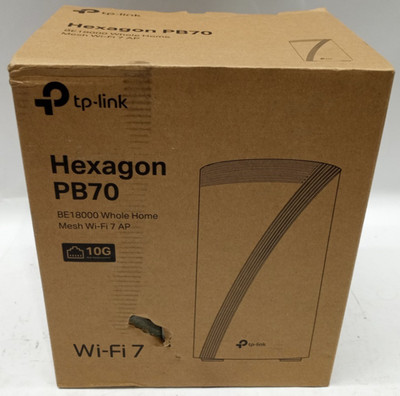 NEW Open Box TP-Link Hexagon PB70 Wi-Fi 7 Mesh Router White N2164 C9