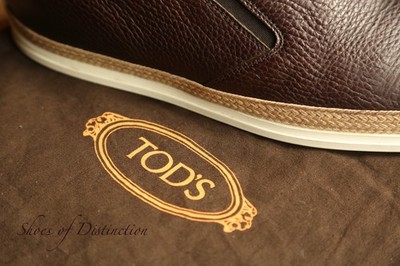 Tod's Tods braune genarbte Lederschuhe Penny Loafer Herren UK 8 US 9 EU 42