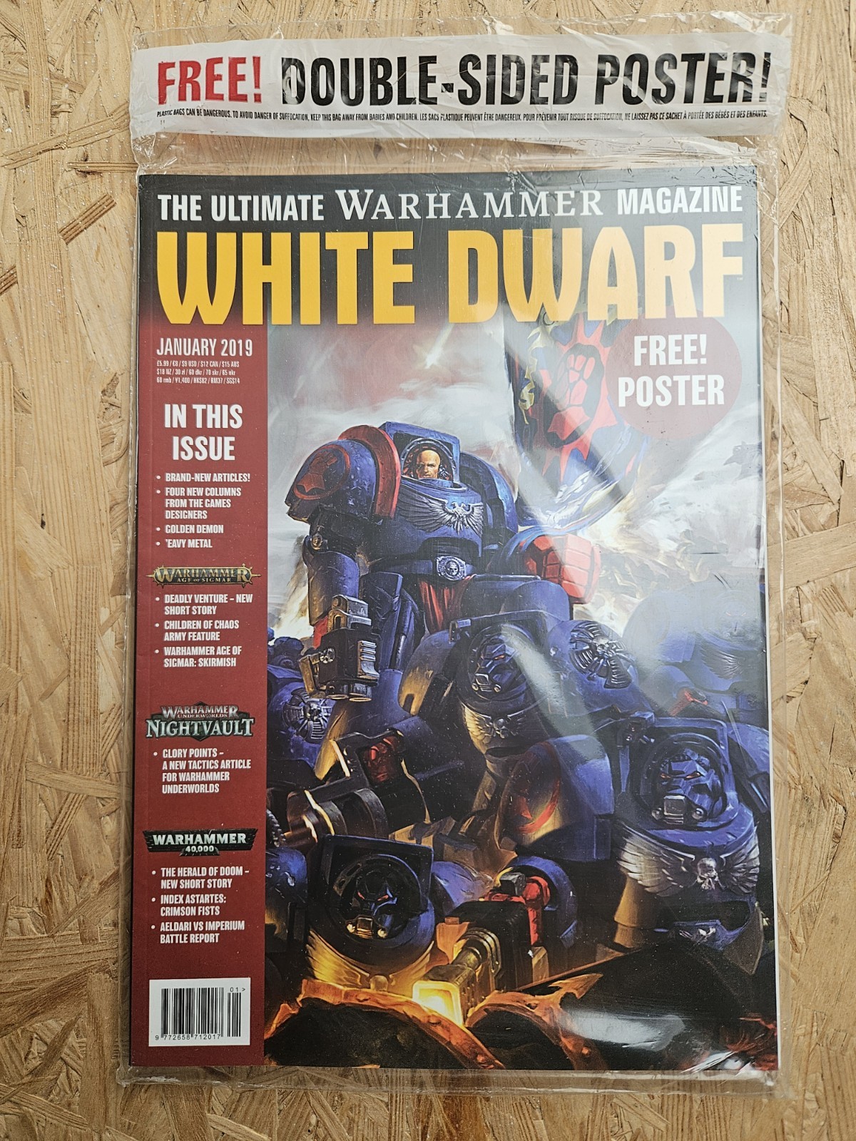 Warhammer White Dwarf Magazine January 2019 New Sealed with Poster