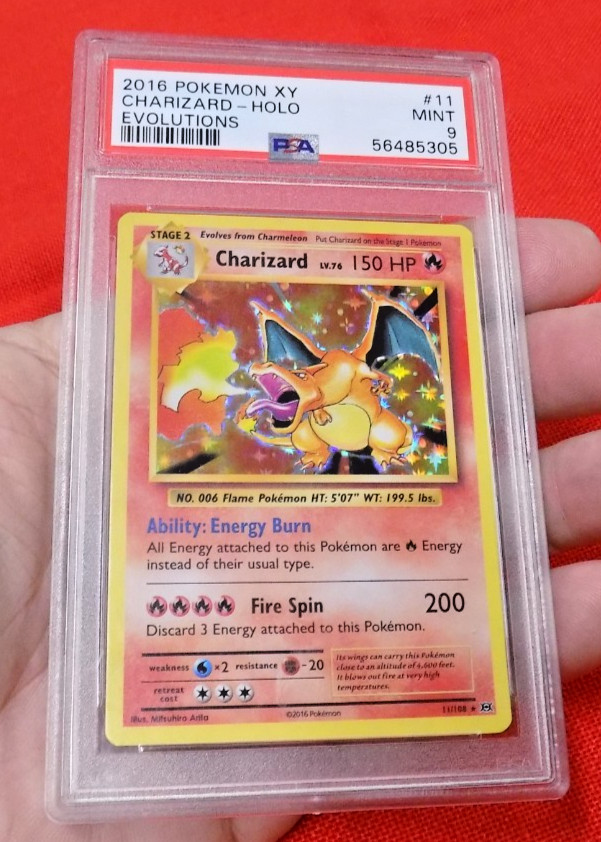 CHARIZARD PSA MINT 9 GRADED 2016 POKEMON XY EVOLUTIONS HOLO 11/108