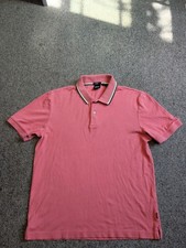 MENS HUGO BOSS SHORT SLEEVE SLIM FIT PINK POLO SHIRT SIZE MEDIUM SPELLOUT